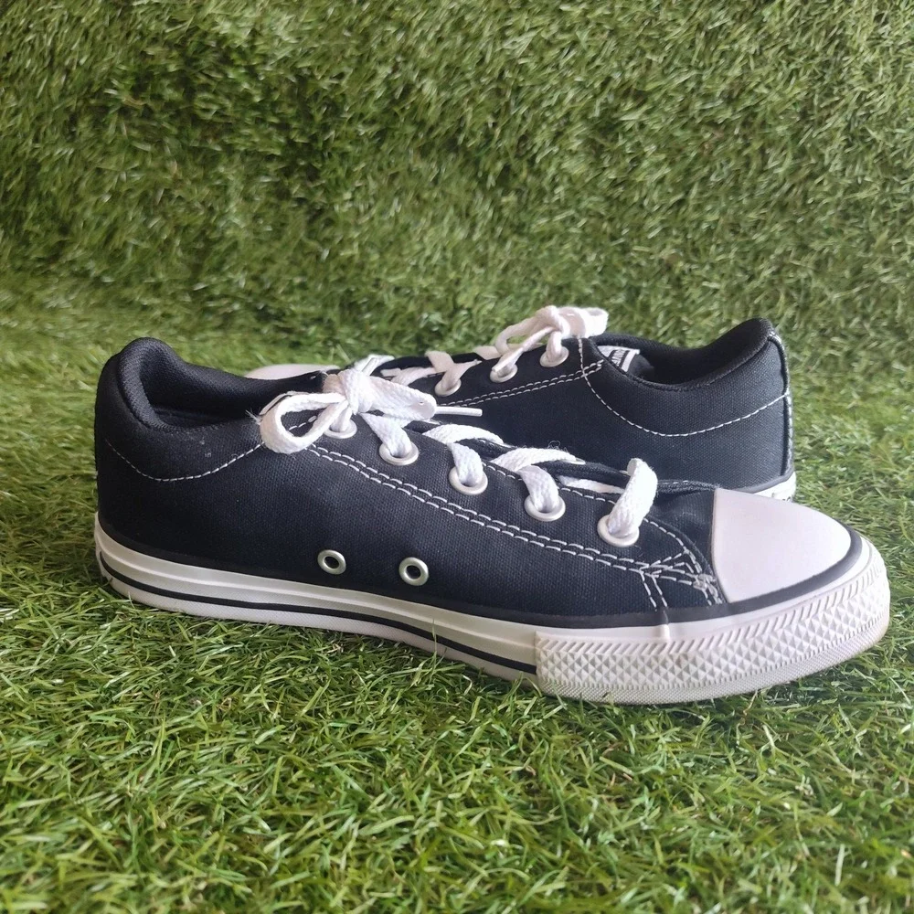 Converse Youth Chuck Taylor All Star Size 3 Slip On Black White A01696F Shoes